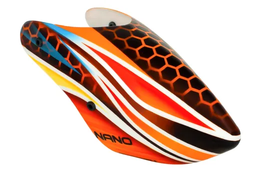 Microheli Kunststoff Haube Honeycomb in Orange für Blade Nano CPX, Nano S2 und Nano S3