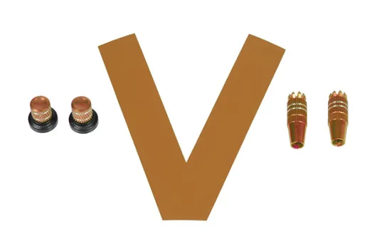 Mikado Knüppel/Drehknopf-Set Dunkel-Orange M4