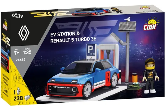 COBI Klemmbausteine Auto EV Station und Renault 5 Turbo 3E - 238 Teile