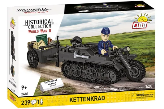 COBI Klemmbausteine Fahrzeug Kettenkrad mit Anhänger - 239 Teile