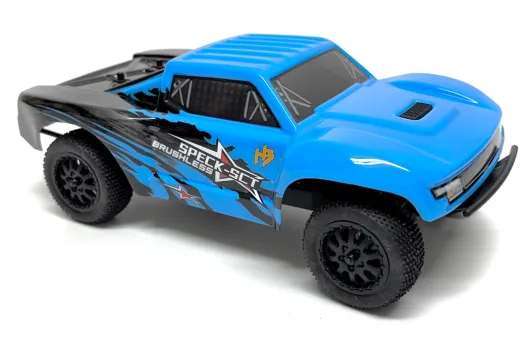 HobbyPlus RC 1:24 2WD Short Course Truck Speck-SCT Brushless RTR in Blau
