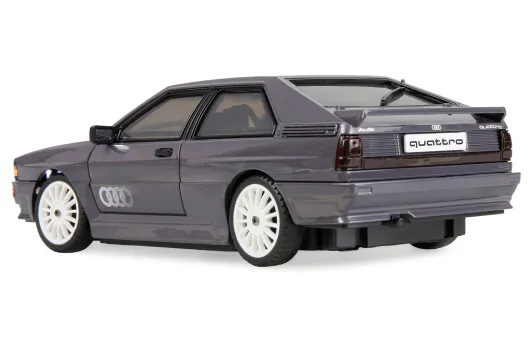 Amewi RC Auto Drift Scale Car Audi Quattro 1980 in Grafitgrau mit Gyro 4WD 1:28 RTR
