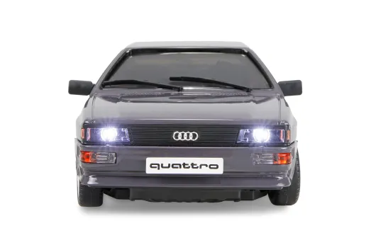 Amewi RC Auto Drift Scale Car Audi Quattro 1980 in Grafitgrau mit Gyro 4WD 1:28 RTR