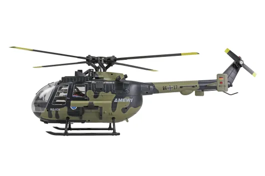Amewi RC BO-105 XL Bundeswehr brushless Helikopter 6-Kanal 3D/6G RTF