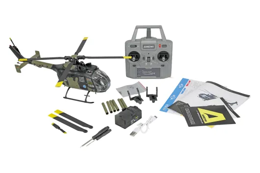 Amewi RC BO-105 XL Bundeswehr brushless Helikopter 6-Kanal 3D/6G RTF