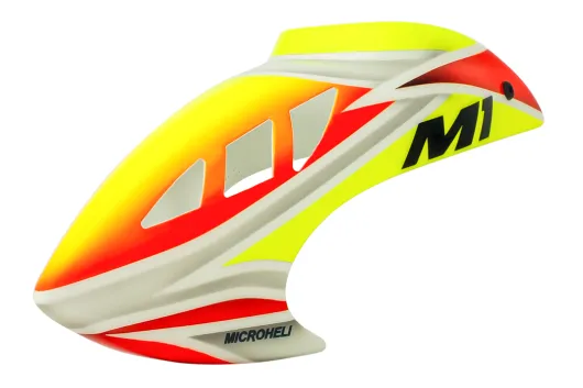 Microheli Fiberglas Haube Phoenix in Rot Gelb für OMPHobby M1V3 Pro