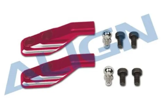 Align Blattgriffanlenkung / Blatthalterarm 600FL und 550X in rot für Flybarless Rotor Köpfe auch als Ersatz für H55H002XXT