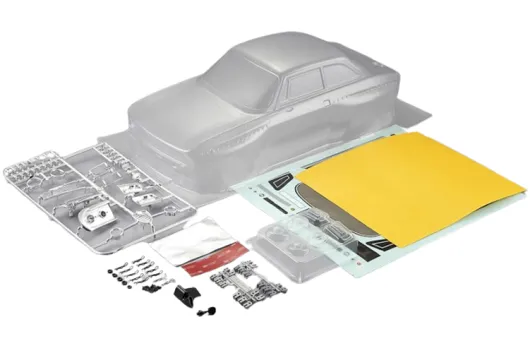 Killerbody Alfa Romeo 2000 GTAm Karosserie unlackiert 195mm Kit Breite 195mm passend auf nahezu alle 1:10 Tourenwagen mit Radstand 257mm
