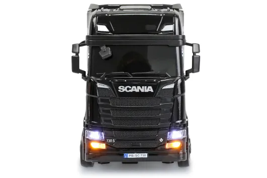 Amewi RC Auto Mini-Scania 730 S mit Kofferauflieger proportional 4WD 1:64 RTR schwarz
