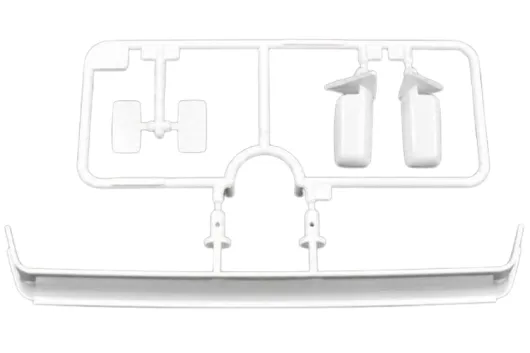 Tamiya RC Zubehör Spoiler und Spiegel in Weiß für BMW 318i STW Karosserie