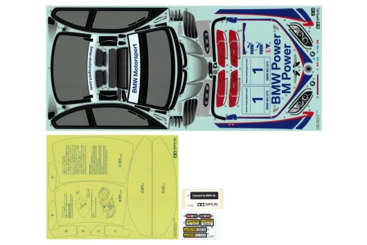Tamiya RC Zubehör Aufkleber für BMW M3 GT2 Karosserie