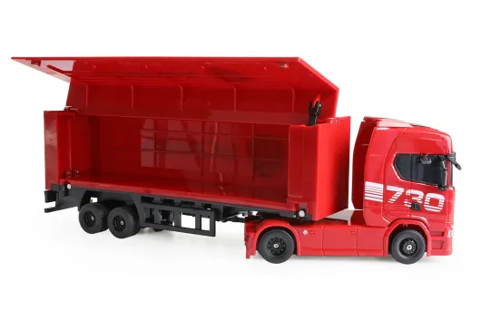 Amewi RC Mini-Scania 730S mit Kofferauflieger proportional 4WD 1:64 RTR rot