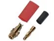 Antblitz Goldverbinder 4mm Stecker und Buchse