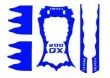 Rakonheli Designaufkleber blau für Blade 200QX