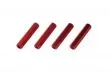 Abstandshalter M3 aus Aluminium in rot 4Stück 25mm