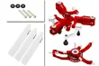 Rakonheli 3 Blatt Rotorkopf-Set in rot für Blade Nano CPS, Nano S2 und Nano S3