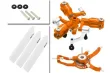 Rakonheli 3 Blatt Rotorkopf-Set in orange für Blade Nano CPS, Nano S2 und Nano S3