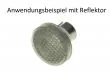 Reflektorabdeckung geriffelt und leicht milchig für 18mm Reflektor