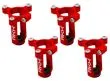 Rakonheli 8mm Motorhalter und Landegestell in rot für Tuningrahmen für NQX2