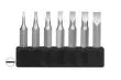 Mini Bit Sortiment Schlitz kurz 7 Teilig für 4mm Sechskant Bit