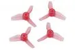 Rakonheli Propellerset 3Blatt in transparentem rot 4Stück für Blade Inductrix