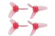 Rakonheli Propellerset 3Blatt 1mm Welle in transparentem rot 40mm für Blade Inductrix