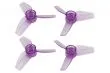 Rakonheli Propellerset 3Blatt 1mm Welle in transparentem violet 40mm für Blade Inductrix