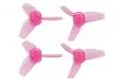 Rakonheli Propellerset 3Blatt 1mm Welle in transparentem pink 40mm für Blade Inductrix