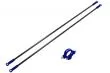 Rakonheli Heckstreben aus Carbon Aluminium in blau für Blade 200S
