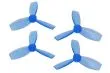 Rakonheli Propellerset 3Blatt 2222 in transparentem blau 4Stück (2xCW und 2xCCW, 1,5mm Welle) für Blade Torrent 110 FPV