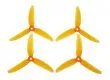 HQ Durable Prop Propeller 5X4,3X3V1S aus Poly Carbonate in orange transparent je 2CW+2CCW
