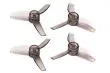 Rakonheli Propellerset 3Blatt 40mm in transparentem schwarz 4Stück für Brushless Whoop FPV 1,5mm Welle