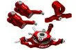 Rakonheli Taumelscheibe und Rotorkopf Set in rot CNC Aluminium für Blade mCPS, mCPX und mCPX V2