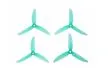 HQ Dreiblatt Propeller DP Durable Prop Poly Carbonat 5,1x5,1x3 in blau transparent 2xCW und 2xCCW