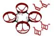 Rakonheli Rahmen aus Aluminium in rot und Carbon für 1S und 2S Brushless Whoop Kit