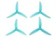 HQ Durable Prop Propeller POPO Quick Swap 5,5x3,5x3V1S aus Poly Carbonate in blau transparent je 2CW+2CCW