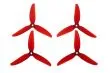 HQ Durable Prop Propeller POPO Quick Swap 5,1x4,6x3V1S aus Poly Carbonate in rot transparent je 2CW+2CCW