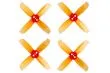 Gemfan Hulkie 4 Blatt Propeller 2 Zoll 2036 / 2X3,6X4 für 1,5mm Welle je 4xCW und 4xCCW in orange transparent