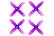 Gemfan Hulkie 4 Blatt Propeller 2 Zoll 2036 / 2X3,6X4 für 1,5mm Welle je 4xCW und 4xCCW in violett transparent