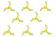 Gemfan 3Blatt Propeller in gelb transparent 1,6 Zoll 1635 / 1,6x3,5x3 40mm 1,5mm Welle je 4xCW und 4xCCW
