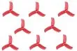 Gemfan Hulkie 3Blatt Propeller in rot transparent 2 Zoll 2040 / 2X4X3 für 1,5mm Welle je 4xCW und 4xCCW