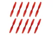 HQ Micro Propeller 65MM mit 1,5mm Welle aus Poly Carbonate in rot je 5xCW und 5xCCW