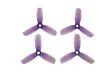 HQ Durable Cinewhoop Propeller Duct-3 in violett aus Poly Carbonate 2xCW und 2xCCW