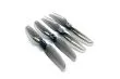 HQ Durable Propeller T3x2 mit 1,9/1,4/1,9mm Welle aus Poly Carbonate in grau transparent je 2xCW und 2xCCW