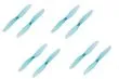 Gemfan 2Blatt Toothpick Propeller in blau transparent 65mm S mit 1,5mm Welle je 4xCW und 4xCCW