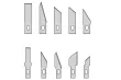 Ersatzklingen für Designermesser 10Stück