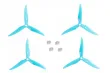 Gemfan 3 Blatt Propeller Hurricane SlimLine SL 5125 in baby blau mit 1,5mm oder 5mm Welle