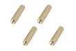 Abstandshalter / Spacer / Standoff M3 Aluminium eloxiert gerändelt in gold 4Stück 45mm