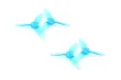 HQ Durable Prop Propeller T2X2X3 aus Poly Carbonate in blau transparent 2xCW und 2xCCW