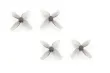 HQ Micro Whoop 4Blatt Propeller 31mm 2xCW und 2xCCW für 1mm Welle in grau transparent